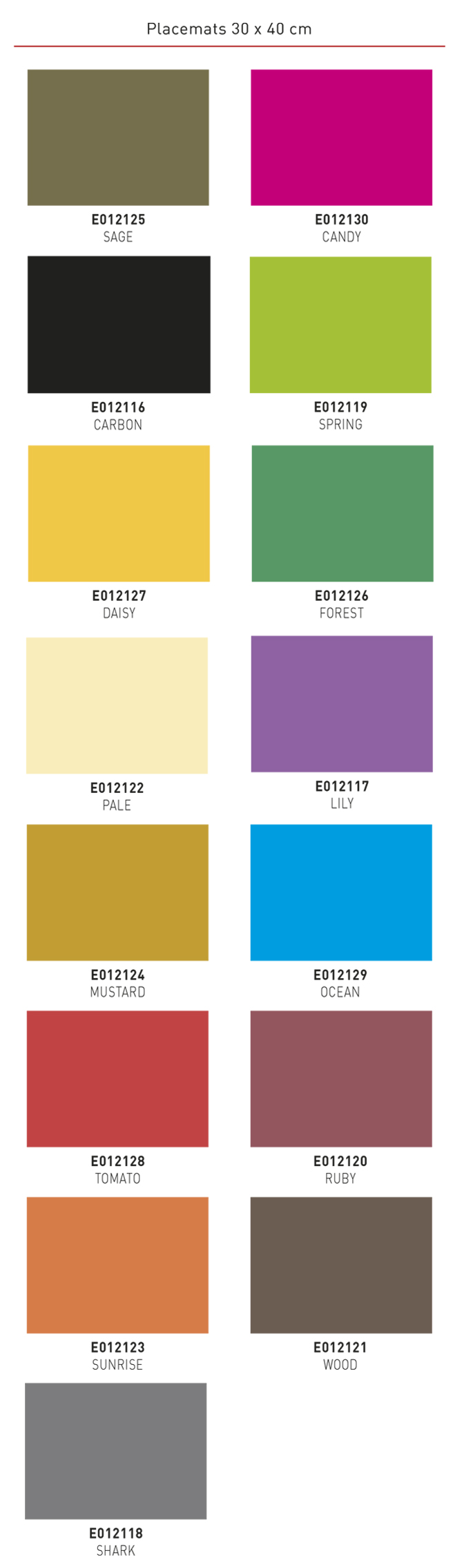 Unicolor Placemats
